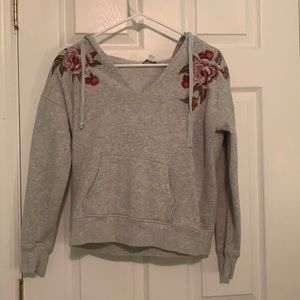 Gray sweatshirt with flowers from American Eagle